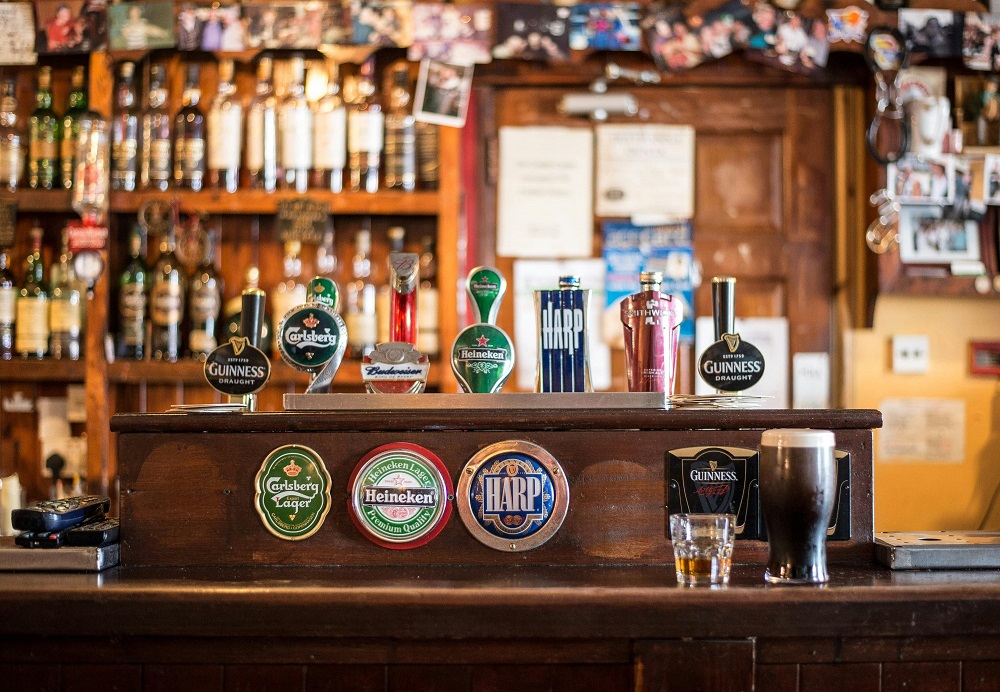 Image of a bar in a pub.