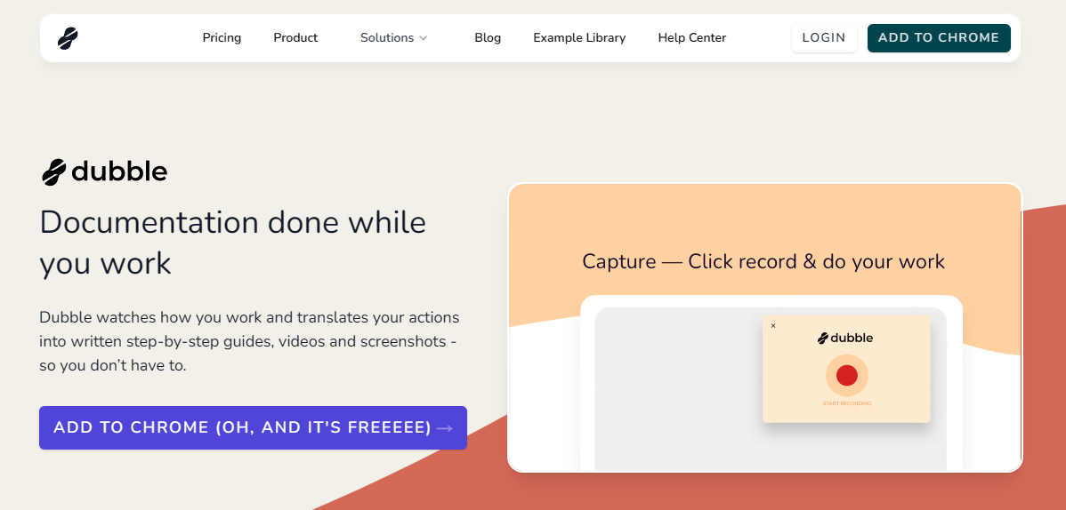 Screenshot of Dubble's homepage, used in a blog post about Black Friday deals.