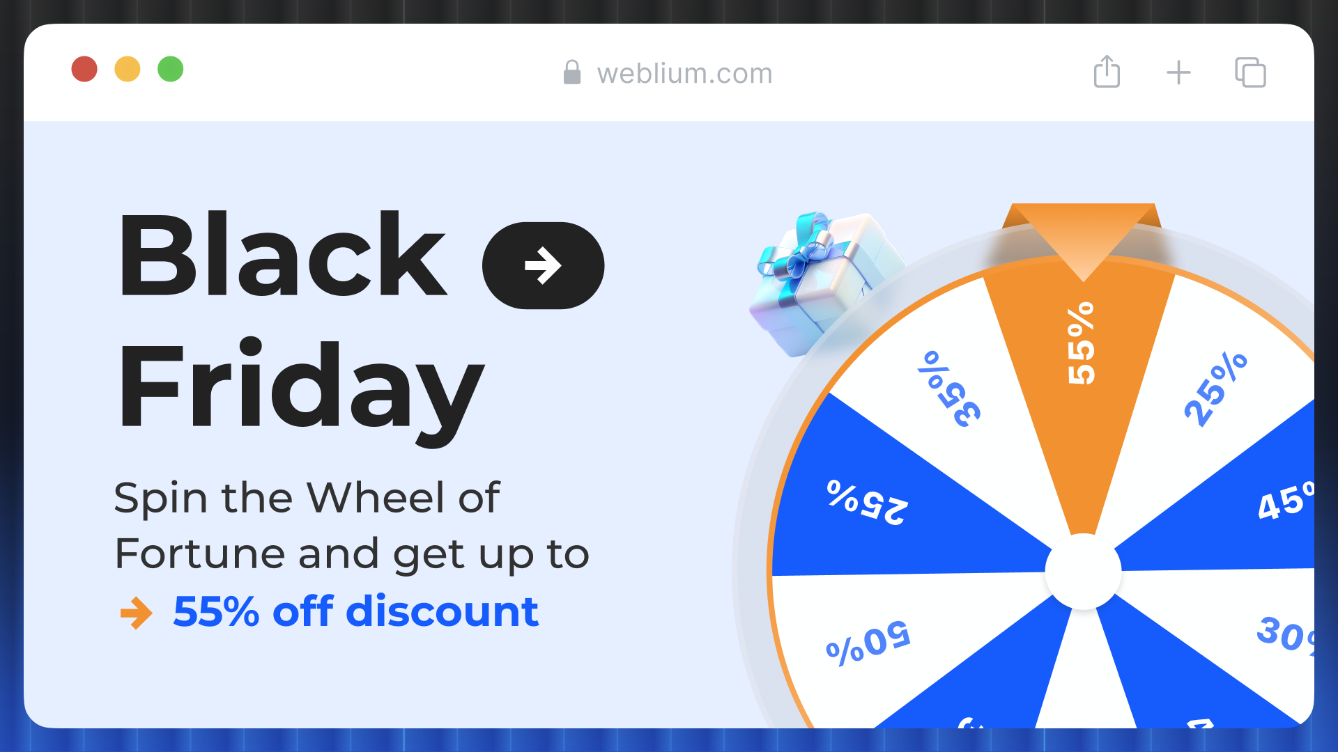 Image of Weblium's Black Friday deal.