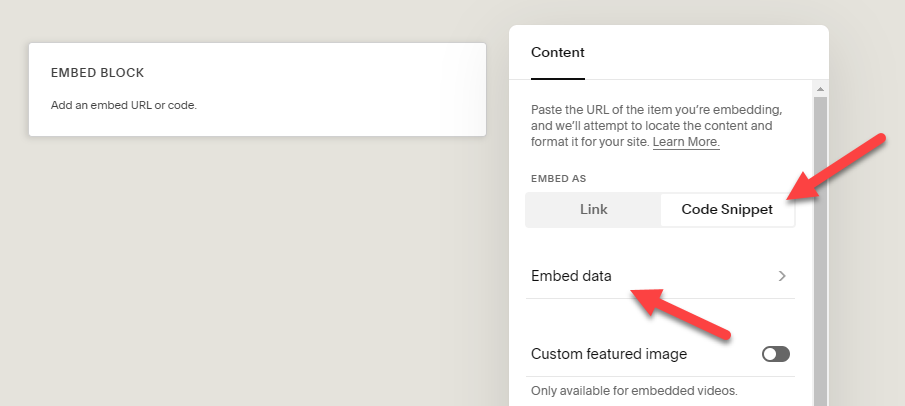 Screenshot showing how you can add a quiz to a Squarespace website.
