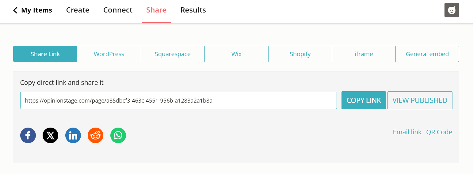 Share your Mailchimp quiz with your audience.