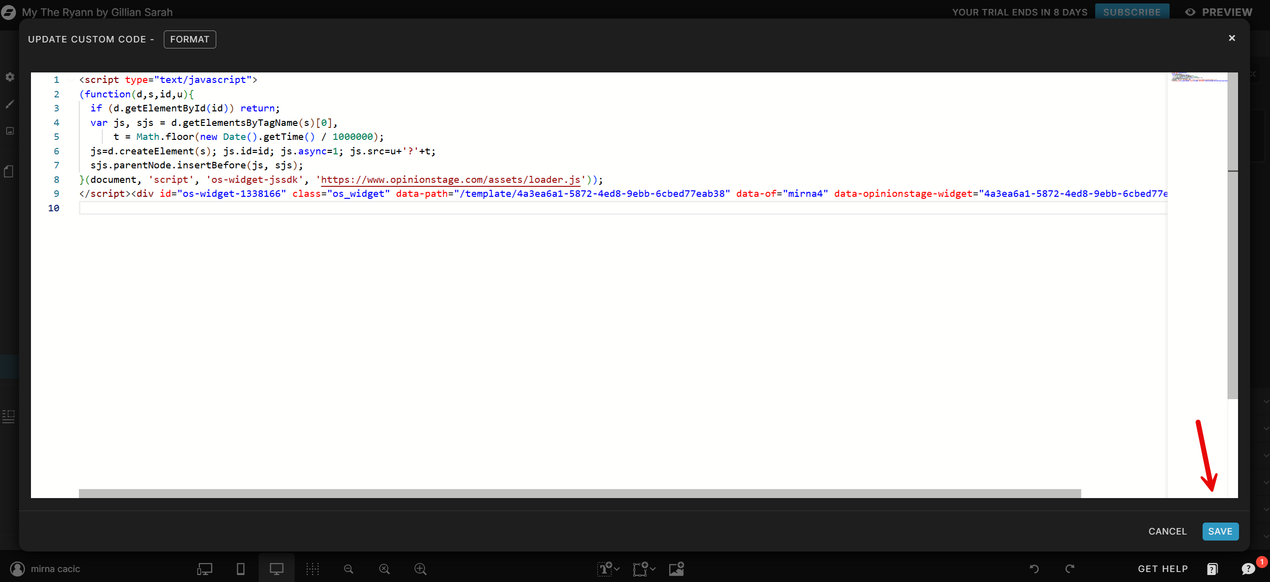 How to add a Showit survey to your website.