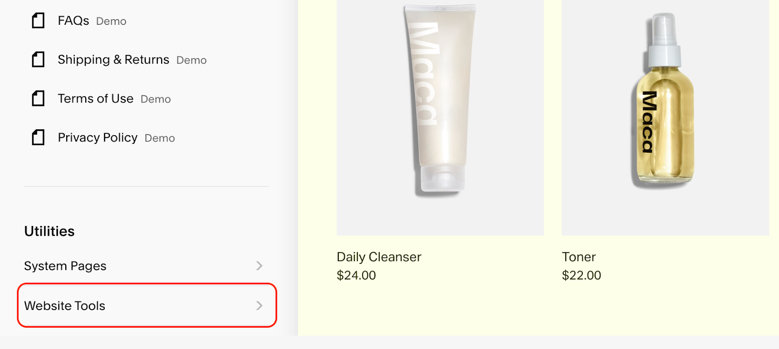 Image showing how you can easily add an announcement bar to your Squarespace website.