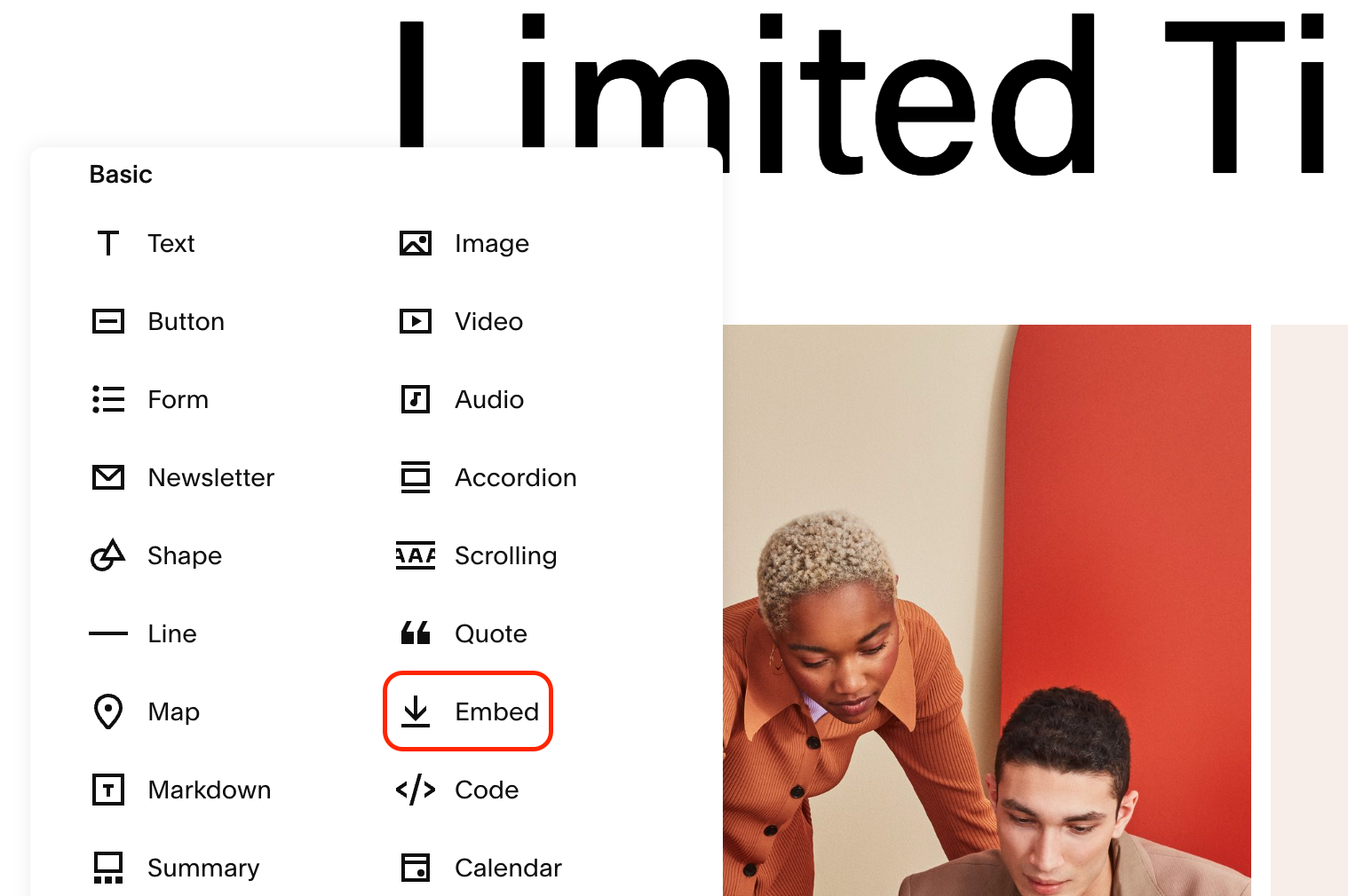 Image showing how you can easily create a Squarespace landing page and use it to collect leads.